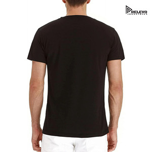 เสื้อยืดคอกลมแขนสั้นสีดำสำหรับผู้ชายจาก RELEVO INDUSTRIES ทรงโอเวอร์ไซส์ ผ้าฝ้ายเนื้อนุ่ม สไตล์ลำลอง ลายกราฟิกวินเทจแบบ Tie-Dye - Product Image 5