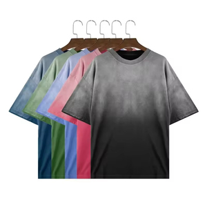 High Quality Black <b>Acid</b> Wash TShirt Oversized Vintage Streetwear Breathable and Customizable Loose <b>Drop</b> Shoulder Tshirts For men - Product Image 6