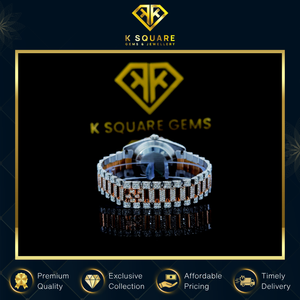 Nouvelle montre de luxe de haute qualité, automatique, à quartz, résistante à l'eau, en acier inoxydable, avec verre saphir et bracelet en diamants moissanite - Product Image 5