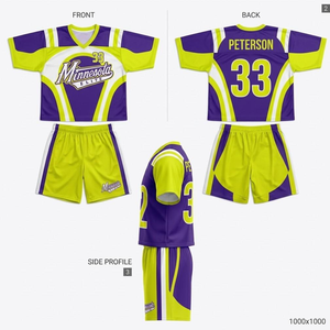 Ensemble de maillots de basket-ball sublimés personnalisés pour hommes, uniforme d'équipe violet et vert, kit en maille à manches courtes, fabriqué en usine, maillot spécial - Product Image 4