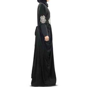 Abayas Árabes Modestas para Mujer, Diseño Recto, Últimos Diseños Vintage, Tela de Chifón Suave, Transpirable, Cómoda, Manga Larga, con Bolsillos - Product Image 2