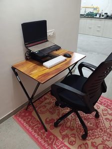 โต๊ะเรียนแบบพับได้ โต๊ะอเนกประสงค์ โต๊ะทำงานคอมพิวเตอร์ ประหยัดพื้นที่ ทำจากไม้ - Product Image 2