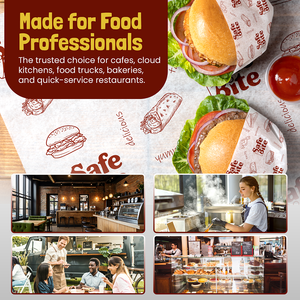 Papel para Hamburguesas Antigrasa Precortado de 12x12 para Envasado de Alimentos - Product Image 6