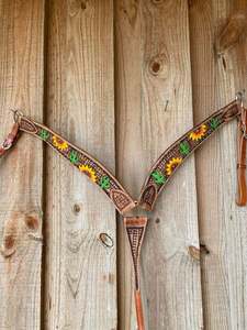 Bridon de cheval en cuir PU/nylon de style occidental, rembourrage doux, rênes durables, ajustement confortable pour l'entraînement et la compétition - Product Image 4