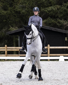 Camiseta de equitación de manga larga para mujer Horsekraft de alta calidad, con media cremallera, de secado rápido, transpirable, color gris. - Product Image 4