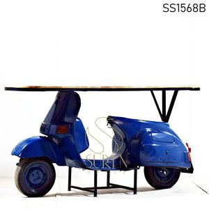 Mostrador de Exhibición para Eventos y Automóviles de Madera Maciza Azul Oscuro, Diseño Único y Artesanal, Último Modelo SUREN SPACE SS1568 - Product Image 2