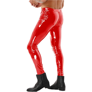 Luxury <b>Men's</b> Genuine <b>Leather</b> <b>Pants</b> Modern Slim Fit Straight Black Button Fly Windproof Breathable Eco-Friendly Streetwear - Product Image 5