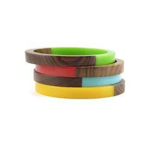 Meilleurs designs de bracelets en résine et bois, ensemble multicolore marbré en acrylique et lucite, bijoux uniques, accessoires de mode unisexes pour femme - Product Image 3
