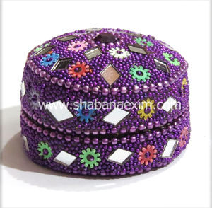 Perlé Lac Glitter Perlé Boîte Bijoux Emballage Faveur De Mariage Belle Pierre Indienne Bibelot Boîte Souvenir Cadeau Belles Boîtes - Product Image 4