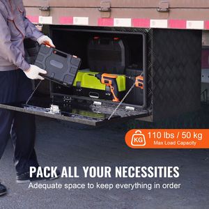 Cassetta Portaoggetti per Pickup in Alluminio Rinforzato con Piastra Diamantata, Dimensioni Personalizzate 48\" X 17\" X 18\", Resistente all'Acqua e alle Chiavi - Product Image 3