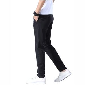 Pantalon décontracté tendance pour homme, coupe slim, uni, printemps, automne, été - Product Image 5