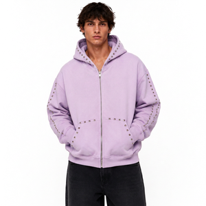 Custom Men's Oversized <b>Hoodie</b> Heavyweight Cotton Fleece Streetwear Pullover With Embroidery Private Label Apparel - Product Image 5