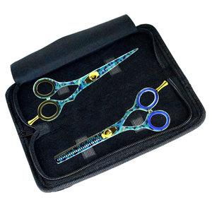 Juego de Tijeras de Peluquería y Adelgazamiento con Estuche, 5.5 Pulgadas, Instrumentos de Belleza Profesionales, Tijeras de Corte de Pelo - Product Image 1