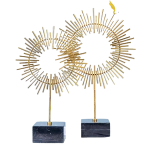 Escultura Geométrica Moderna de Latón, Decoración Artística para Sala de Estar, Artesanía Metálica de una Sola Pieza - Product Image 5