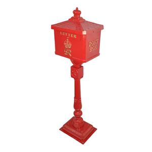 Luxury GR Red Coated Garden Post Box With Stand Ground Mount Wholesale Price - Product Image 5