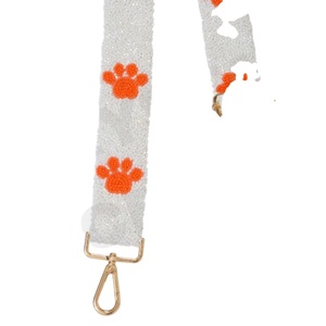 Patte de tigre réglable perlée sac à main sangle personnalisé or blanc perle sac sangles personnalisé perlé sangle pour sacs - Product Image 1