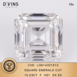 Diamant de laboratoire CVD F VS1 taille émeraude 10,23 carats prêt à être expédié pour la fabrication de bijoux, diamant en vrac à prix abordable - Product Image 6