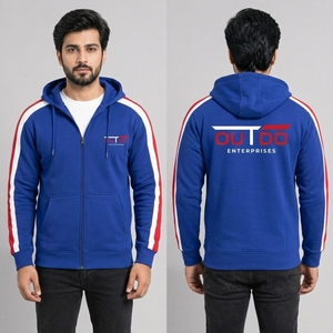 Sweat-shirt à capuche zippé pour homme, tissu respirant à séchage rapide, coupe athlétique confortable, léger - Product Image 6