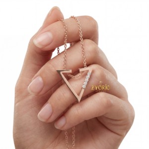 Collier pendentif en argent 925 plaqué or brillant avec diamants, symbole de l'éternité, cadeau de luxe pour femme, fiançailles, mariage, fête, mariée - Product Image 1
