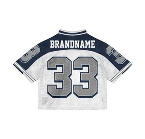 Camiseta Retro de Fútbol Americano Unisex, Holgada, 100% Poliéster Ecológico, Personalizable con Nombre de Equipo, Manga Corta - Product Image 6