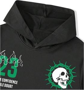 Fabricants de vêtements – Survêtements unisexes en molleton technique, ensemble jogging avec logo personnalisé imprimé en relief, pantalon évasé et sweat à capuche - Product Image 4