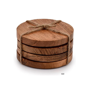 <b>Mats</b> & Pads Wood Coaster High Quality Table decoration <b>Desktop</b> Coffee Table Wood Glass Coaster - Product Image 3