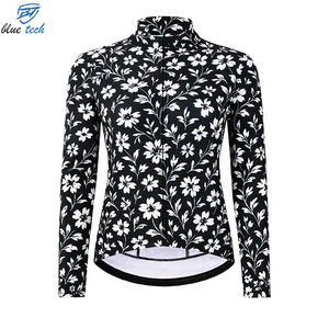 Maillot de Ciclismo de Manga Larga para Mujer, Diseño Floral, Transpirable, de Secado Rápido, Ropa de Ciclismo para Impresión por Sublimación - Product Image 1