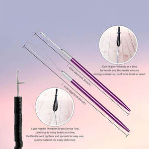 Alicates para extensiones de cabello, color arcoíris metálico, para instalación y extracción, kit de herramientas duraderas para extensiones de cabello, acero inoxidable dorado - Product Image 4