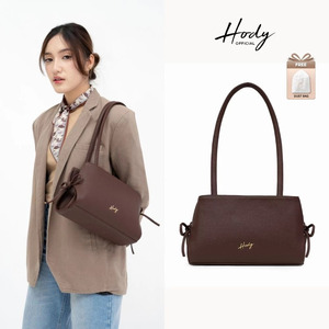 Sac à bandoulière en cuir PU pour femme Hody, marron, motif litchi, deux sangles, fermeture éclair, design minimaliste, usage quotidien, toutes saisons - Product Image 6