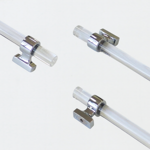 Factory Price Modern Zinc Alloy Acrylic <b>Bar</b> Cabinet Handle Chrome Drawer <b>Pull</b> <b>for</b> Kitchen Bathroom Dining Room Nightstands - Product Image 4