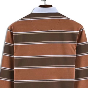 Camisa de Rugby a Rayas de Manga Larga para Hombre, Marca INDEX APPAREL, Cuello Camisero, Corte Regular, para Todas las Temporadas - Product Image 6