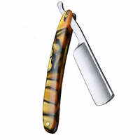Rasoir à effiler les cheveux Kaamir Instruments Premium, manche en plastique, tête rotative non électrique, lame unique en acier inoxydable