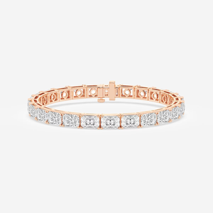 Pulsera de tenis de diamantes cultivados en laboratorio radiantes de 21 CTW, de 6 pulgadas, elegante pulsera de línea de diamantes para mujer, joyería con estilo - Product Image 2