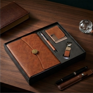 Aurelux RE051 Premium PU Leather A5 Multicolor Executive <b>Diary</b> Gift Set <b>with</b> Pen Card Holder Office Use Custom Logo - Product Image 3