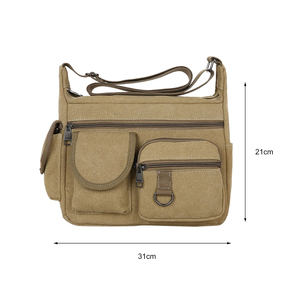 กระเป๋าถือสะพายข้างคุณภาพสูงแบบกันน้ำ  ผ้าแคนวาส  สำหรับผู้ชายและผู้หญิง  พร้อมโลโก้สั่งทำได้ - Product Image 2