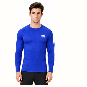 Camiseta de Manga Larga de Secado Rápido para Hombre, Color Azul, para Deportes al Aire Libre - Product Image 4