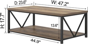 Mesas de Centro Metálicas Nest de Moon Star Exports, Acabado Moderno, Estructura de Acero, Ahorro de Espacio, Muebles para Sala de Estar, Modelo CT020, Venta al Por Mayor - Product Image 4