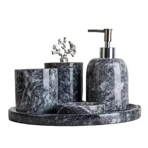 Dispensador de Jabón Líquido de Mármol Moderno para Lavamanos, Bomba de Jabón para Encimera de Baño - Product Image 5