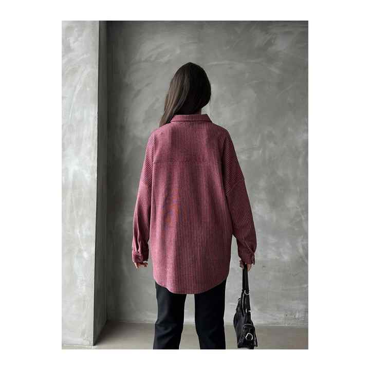 S:2 / M:2 / L:1 / XL:1= 6 Pieces | Red Oversize Shirt