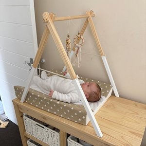 Tapis de sport en bois fait à la main pour bébé, naturel et écologique, jouets sûrs pour enfants, gymnastique d'activité en bois, tapis de jeu pour bébés - Product Image 5