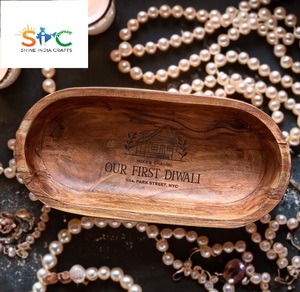 Cuenco de masa de madera personalizado nombre grabado oración regalo religioso único - Product Image 2
