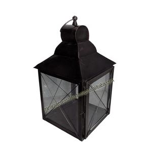 Wholesale Black Square Iron Candle Lanterns for Christmas Weddings and Home/Party Decorations for Restaurants and Hotels - Product Image 1