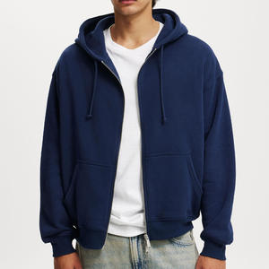 Sweat à capuche épais en coton pour homme, coupe oversize, avec épaules tombantes, fermeture à boutons, 500 460 400 GSM, en molleton bouclette lourd, personnalisable avec logo, pour fraternités - Product Image 6
