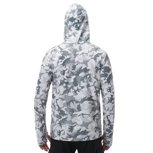 Customized Dropshipping UPF 50 Quick Dry Fishing <b>Sunscreen</b> Hoodie Summer Men's Ultra Thin Sports Fishing Shirts Long Sleeve Tops - Product Image 2
