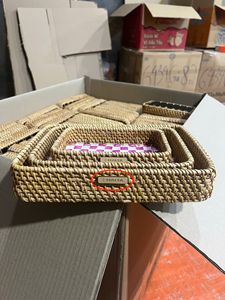 Tapis de porte en jonc de mer naturel du Vietnam, durable, en fibres tissées, paillasson anti-salissures, protection de sol, fait main, direct usine - Product Image 3