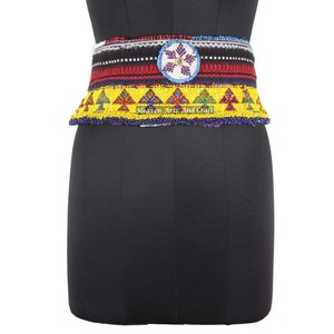 Vintage Belt Belly Dance Bead Afghani Traditional Waist Belt Kuchi Tribal BB074 <b>Old</b> Banjara Real Vintage Handmade Beaded Belts - Product Image 1