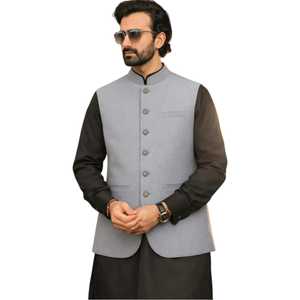 Chaleco de moda pakistaní para hombre, chaleco étnico bordado, ideal para bodas, fiestas y ocasiones formales, tallas y colores personalizados. - Product Image 1