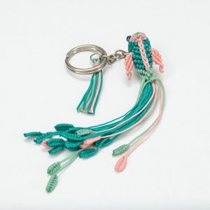 Handmade Fish Shape Macrame Keychain Decorative Object For Stylish Bag Charm Styling And Car Mirror Hanging Decoration - Product Image 3