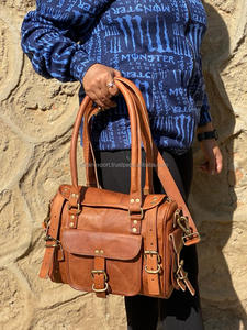 Bolso de Mano de Cuero de Cabra, Bolso Bandolera Elegante de Cuero de 11 Pulgadas - Product Image 2