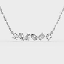 กำไลข้อมือเพชรแล็บรูปทรงผสม 7 กะรัต E-F VVS VS ทอง 14k แบบคลัสเตอร์วีน - Product Image 6